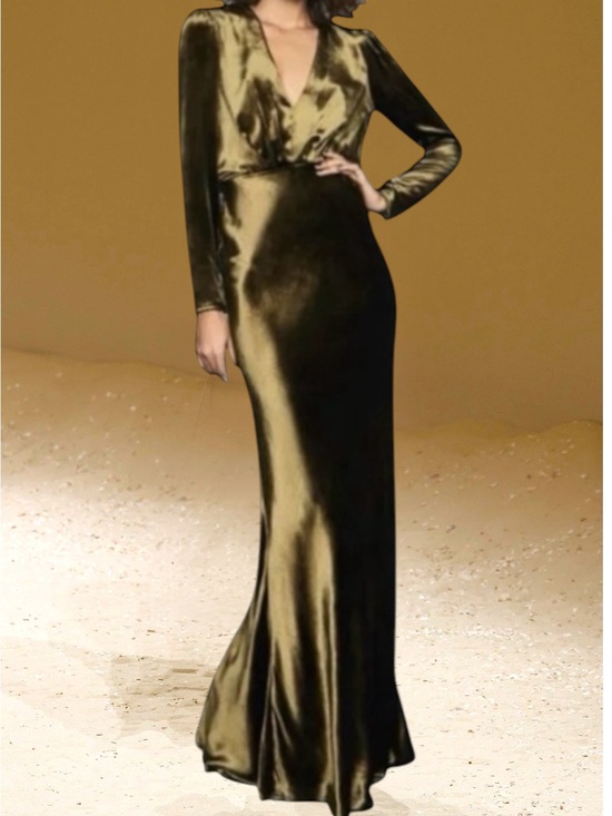 Reiss Dresses & Skirts - REISS KLARA VELVET PLUNGE MAXI DRESS